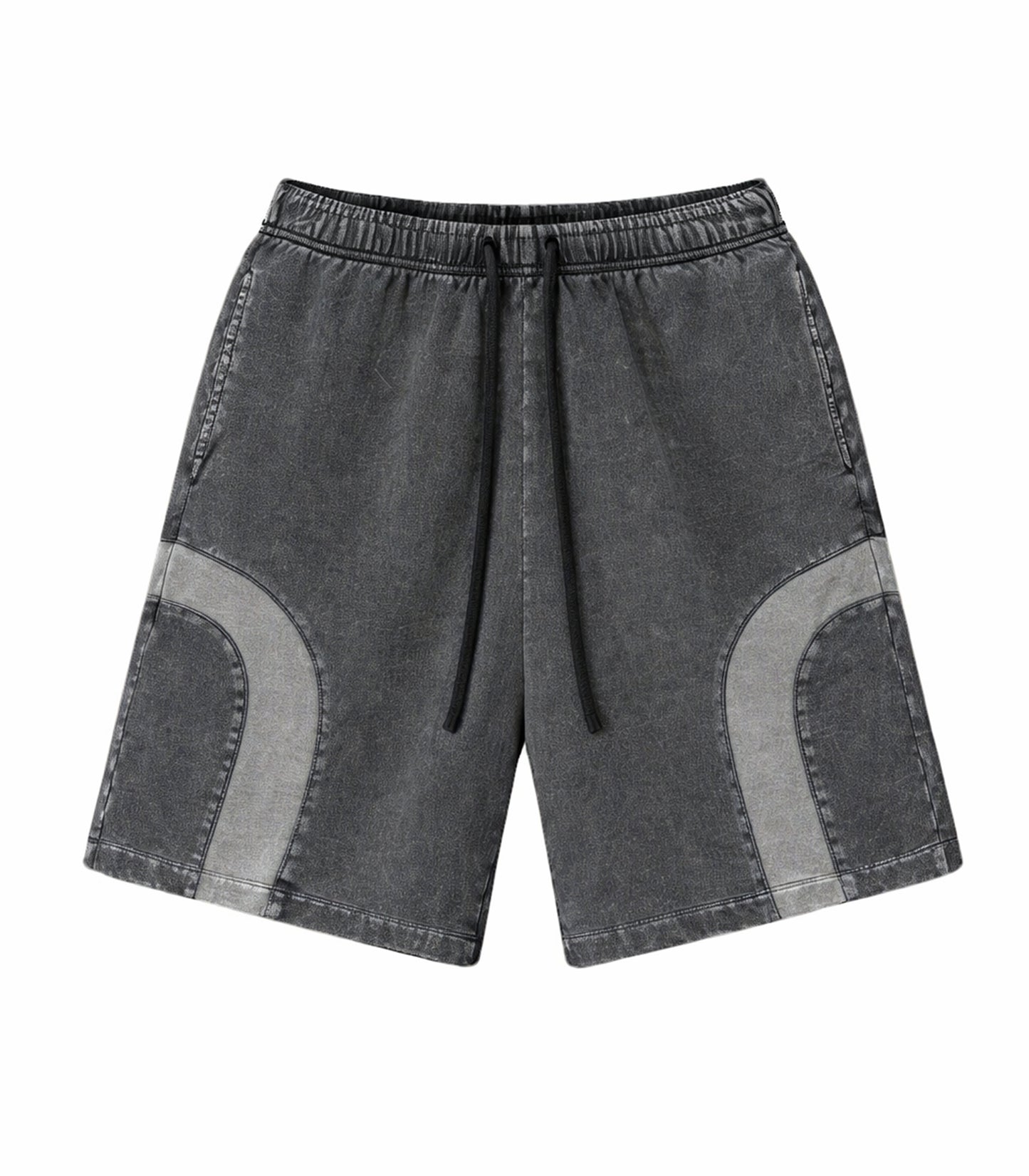 CHARCOAL PATCHWORK SWEATSHORTS | STREETWEAR APPAREL | UNDEVELOPED