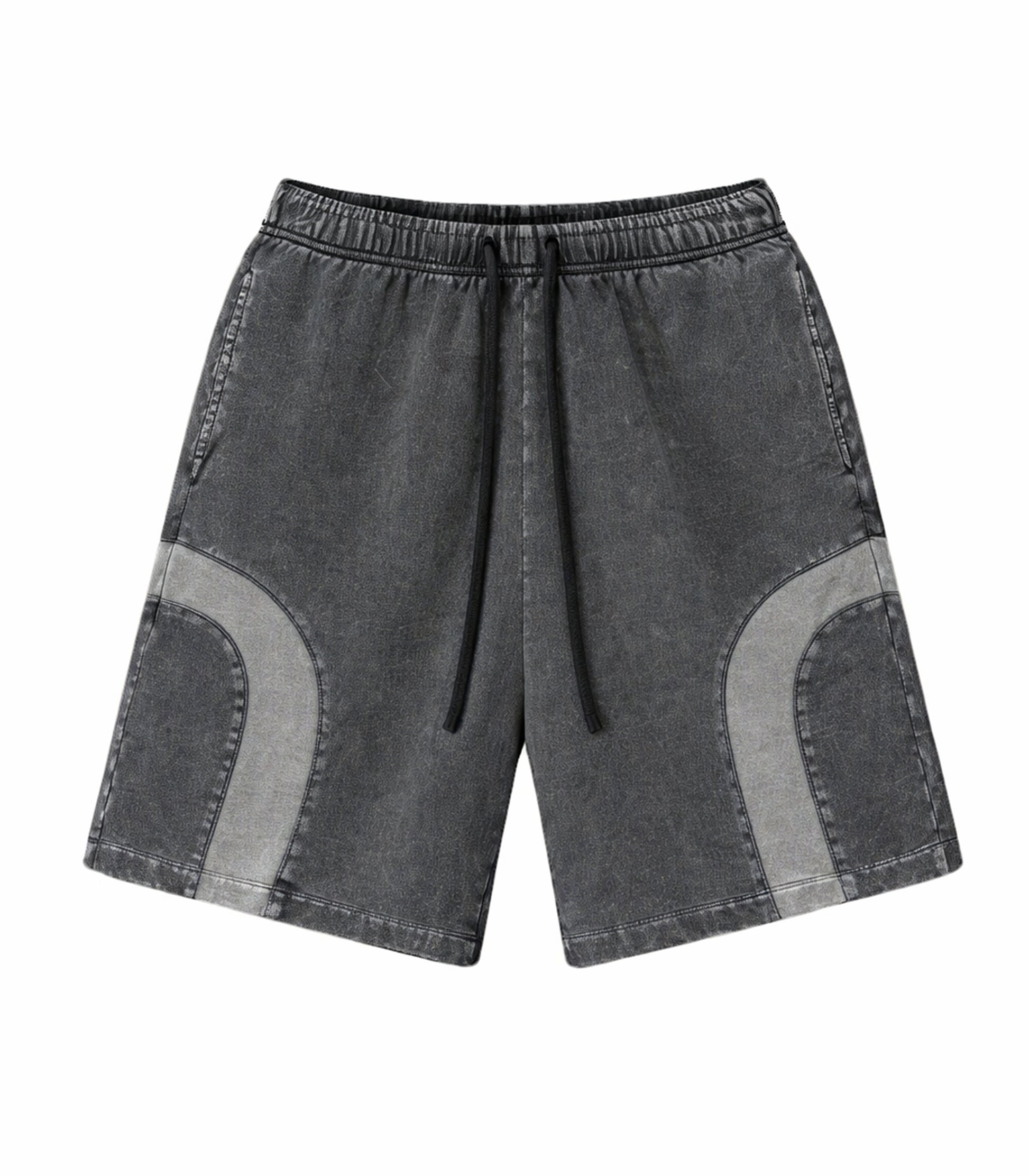 CHARCOAL PATCHWORK SWEATSHORTS | STREETWEAR APPAREL | UNDEVELOPED