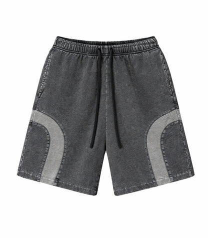 CHARCOAL PATCHWORK SWEATSHORTS | STREETWEAR APPAREL | UNDEVELOPED