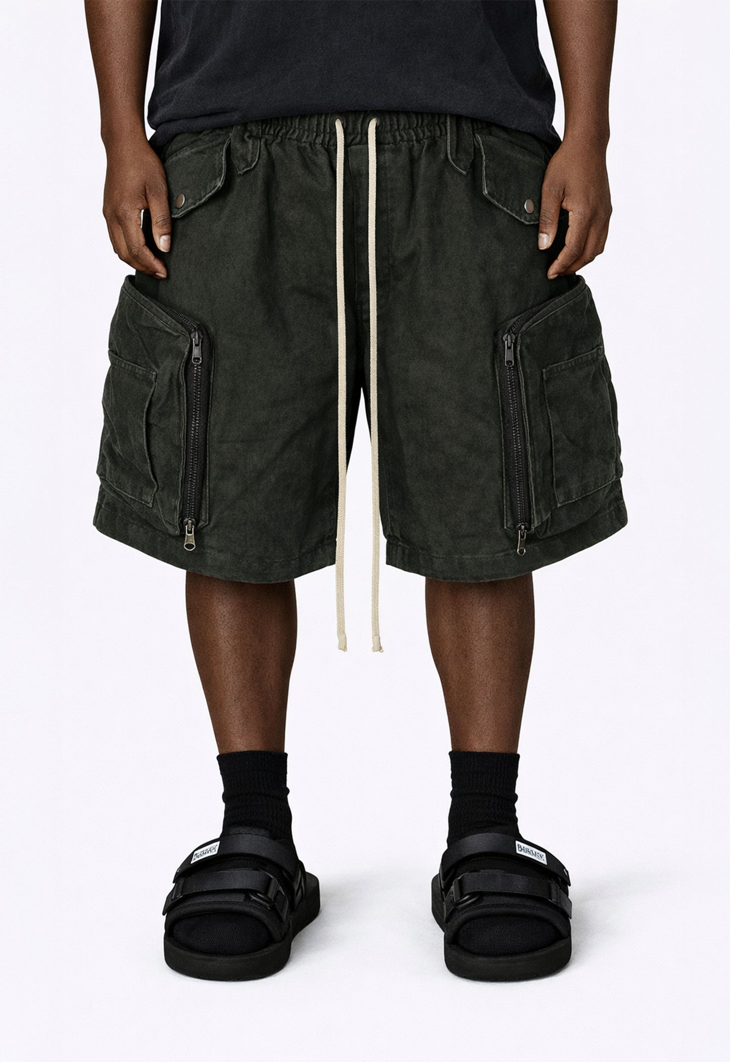 DRAWSTRING JUMBO POCKET CARGO SHORTS cargo shorts | STREETWEAR APPAREL | UNDEVELOPED