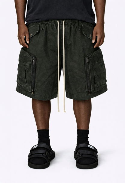 DRAWSTRING JUMBO POCKET CARGO SHORTS cargo shorts | STREETWEAR APPAREL | UNDEVELOPED