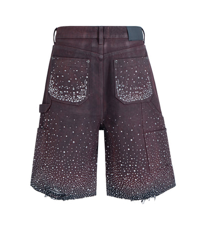 OXBLOOD RHINESTONE SHORTS Shorts | STREETWEAR APPAREL | UNDEVELOPED