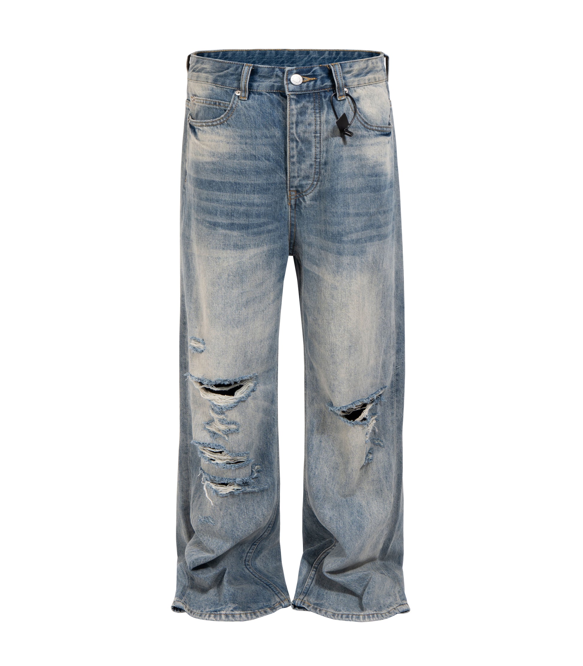 LIGHT WASH DESTROYED DENIM | STREETWEAR APPAREL | UNDEVELOPED
