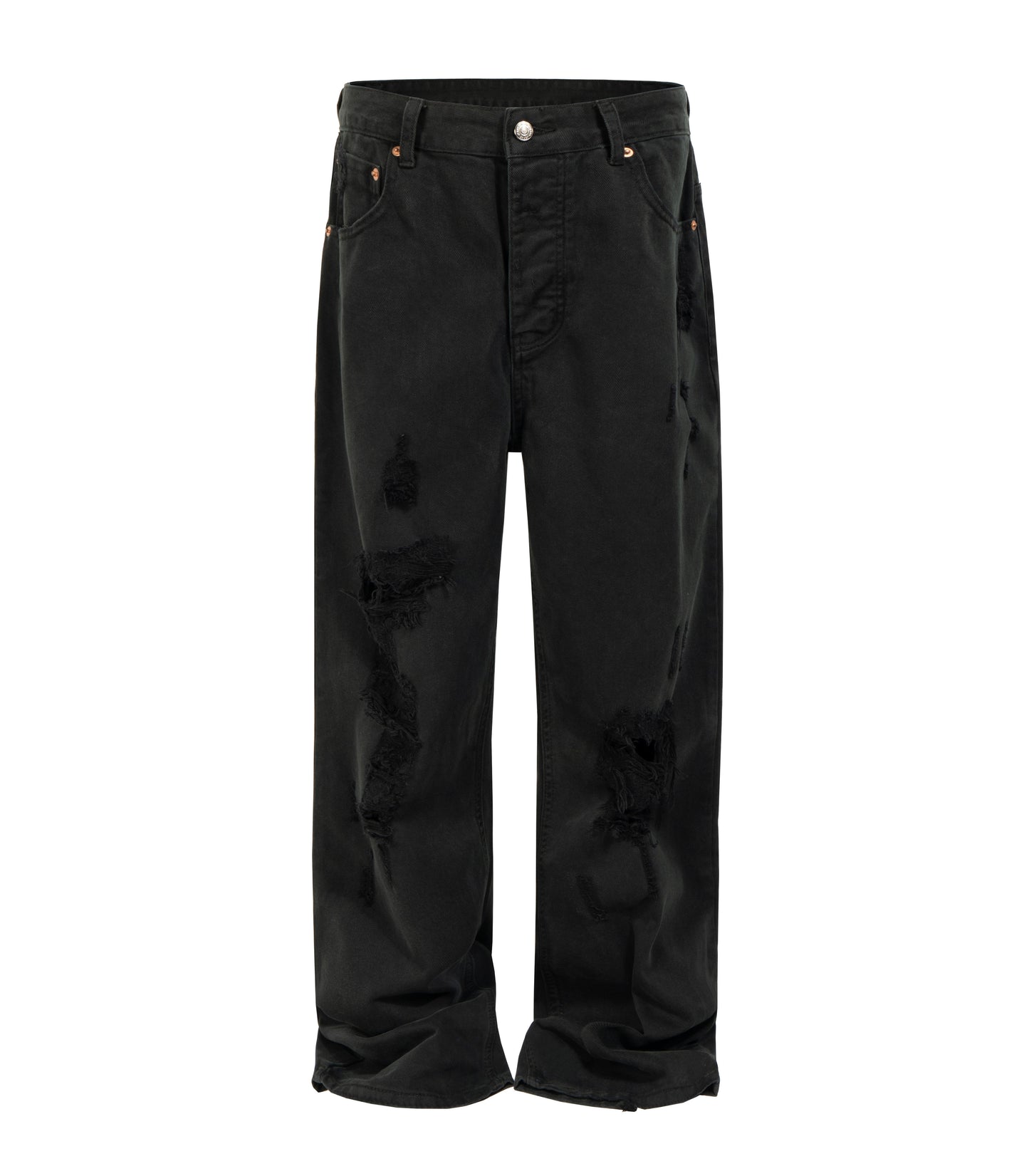 NOIR DESTROYED WORK PANTS | STREETWEAR APPAREL | UNDEVELOPED