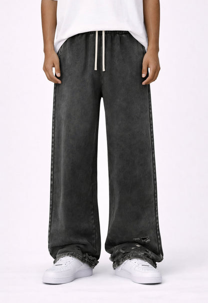 CHARCOAL DISTRESSED SWEATPANTS Sweatpants | STREETWEAR APPAREL | UNDEVELOPED