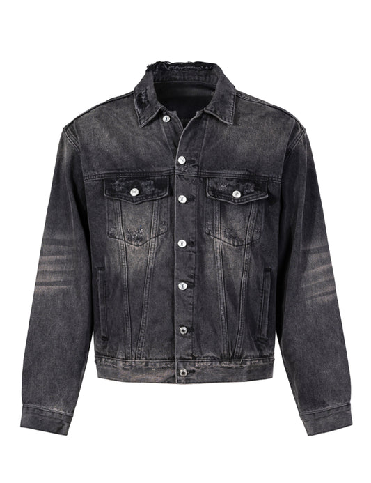 LIGHTNING BLACK WASH DENIM JACKET