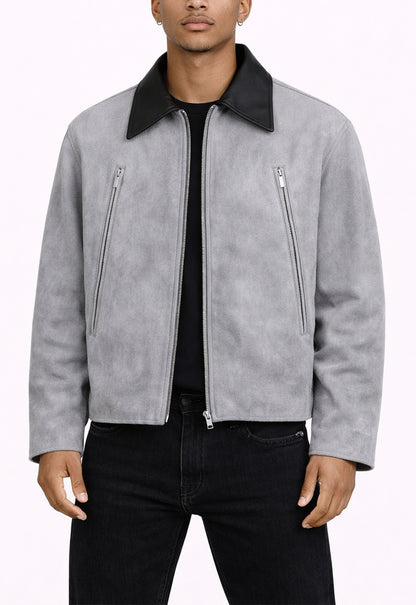 GREY SUEDE WORK JACKET jackets | STREETWEAR APPAREL | UNDEVELOPED