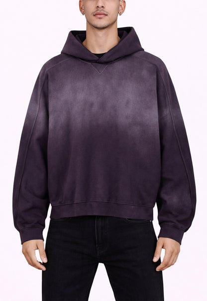 PLUM CONTRAST PANEL HOODIE hoodies | STREETWEAR APPAREL | UNDEVELOPED