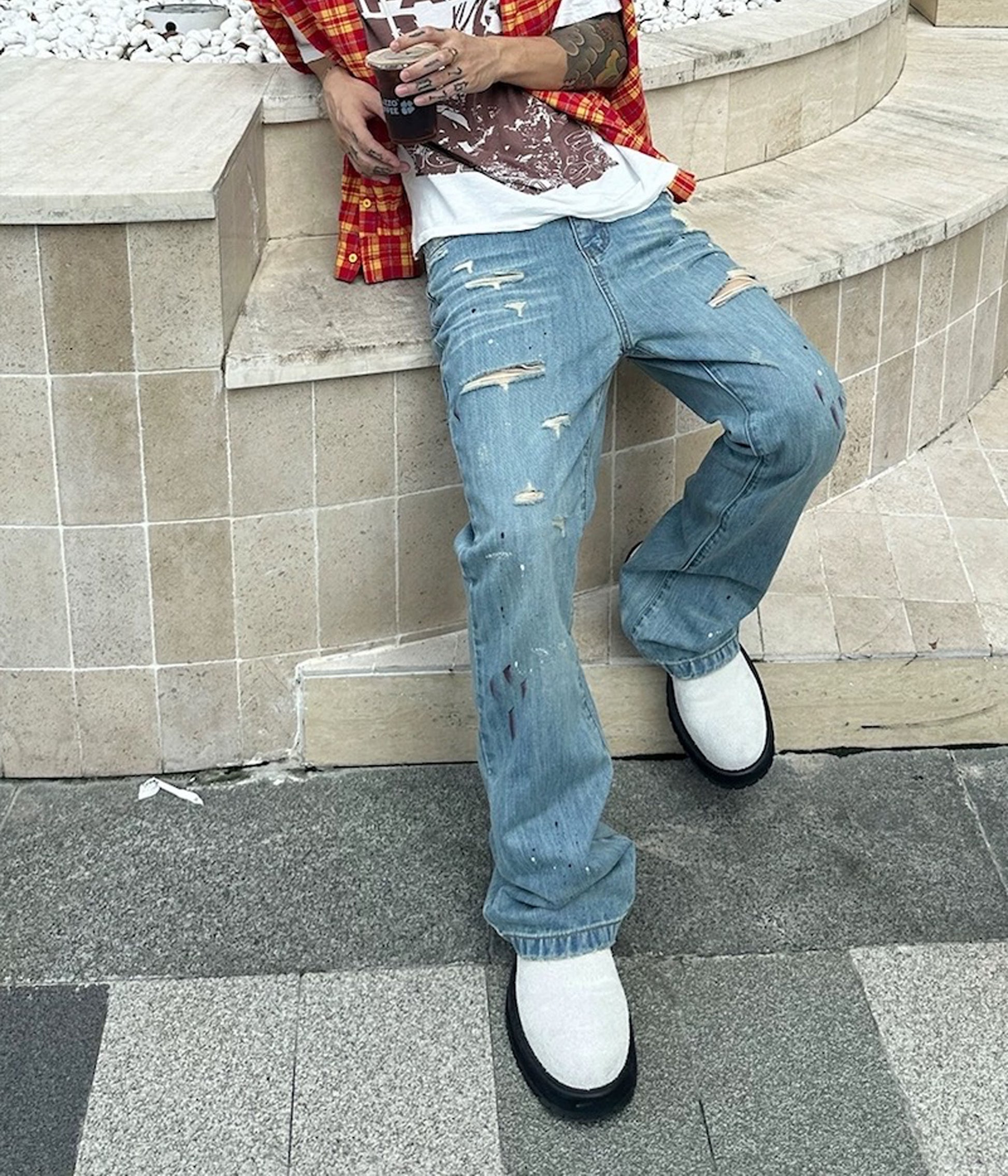 DISTRESSED PAINTERS DENIM | UNDEVELOPED