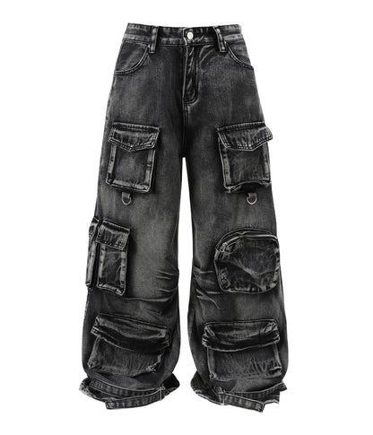 ACID WASH CARGO PANTS | UNDEVELOPED