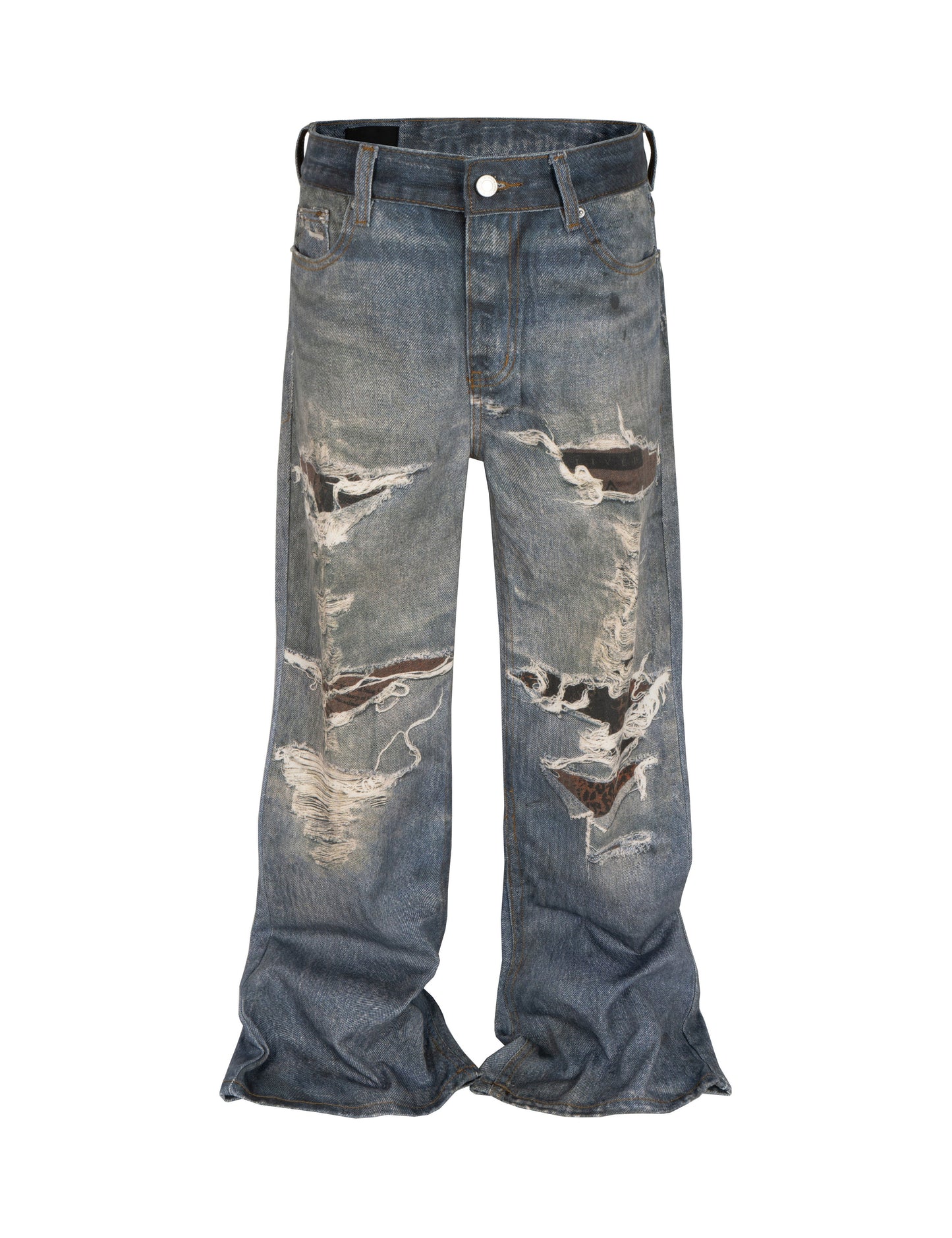 WIDEBOY DISTRESS PRINT DENIM denim | STREETWEAR APPAREL | UNDEVELOPED