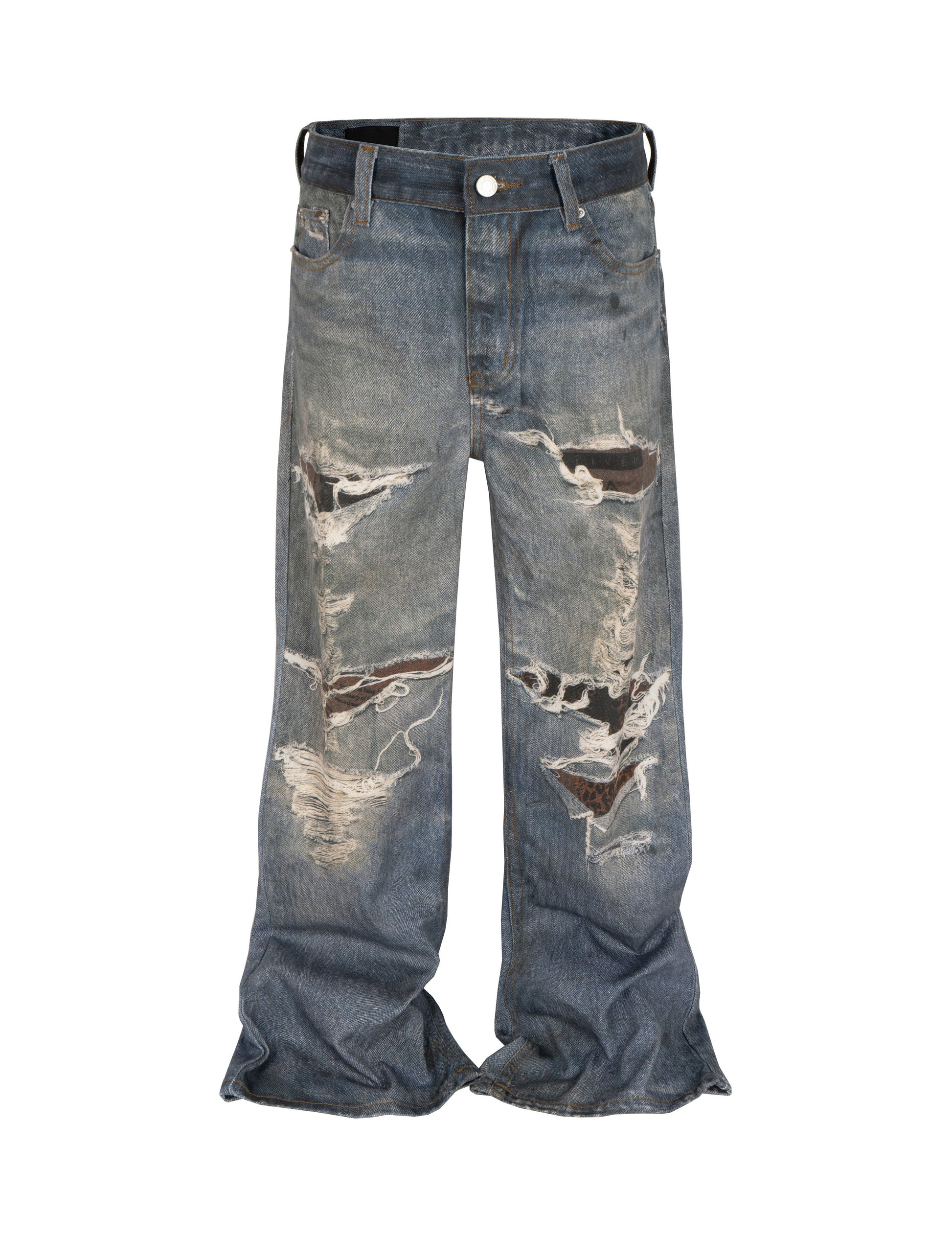 WIDEBOY DISTRESS PRINT DENIM denim | STREETWEAR APPAREL | UNDEVELOPED
