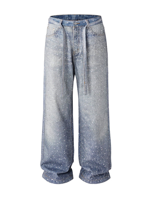 AZUL RHINESTONE DENIM Denim | STREETWEAR APPAREL | UNDEVELOPED