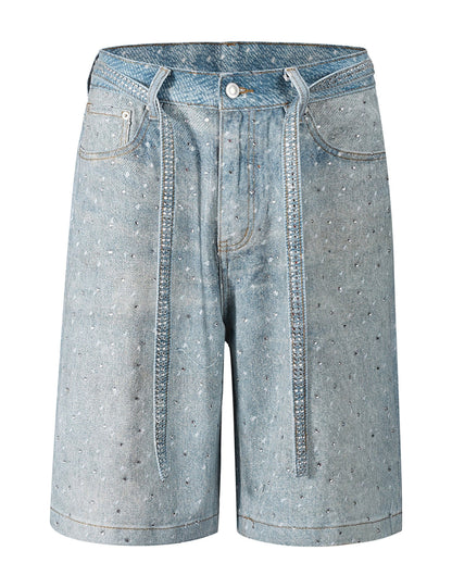 AZUL RHINESTONE SHORTS Denim Shorts | STREETWEAR APPAREL | UNDEVELOPED