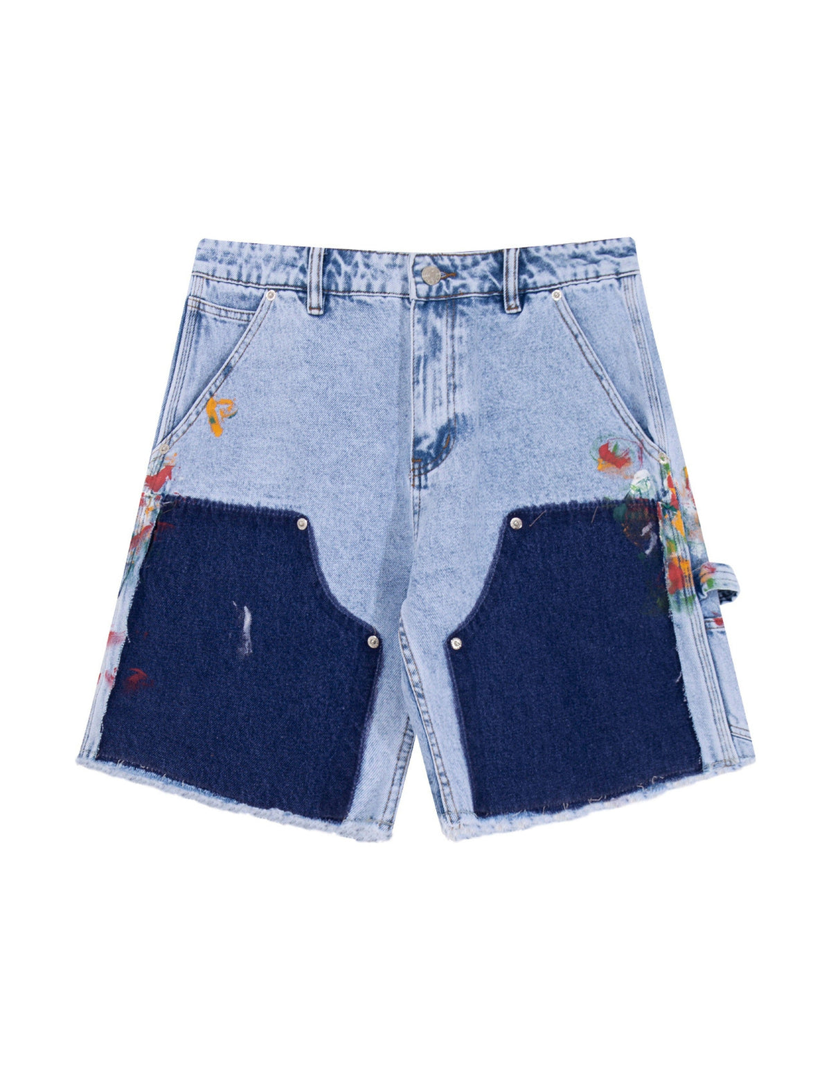 AZUL SPLIT PAINTERS SHORTS Denim Shorts | STREETWEAR APPAREL | UNDEVELOPED