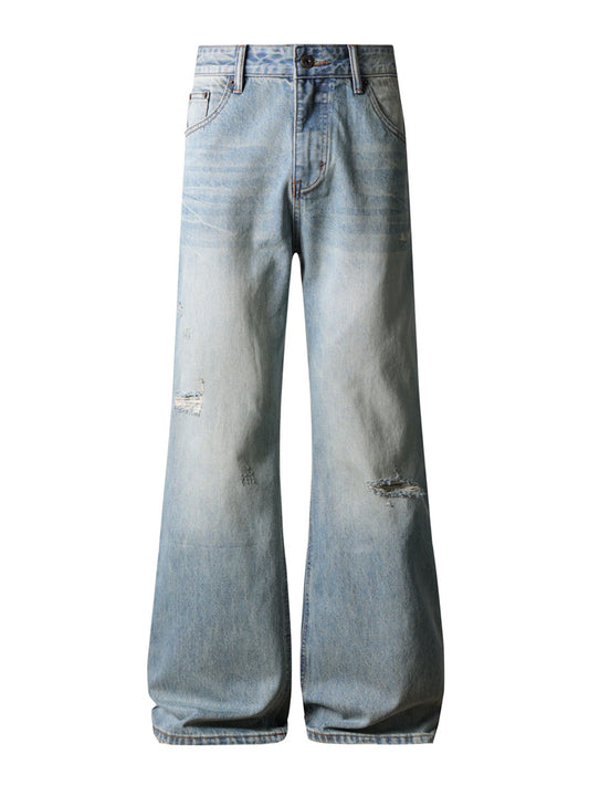 STONE WASH DISTRESSED BOOTCUT DENIM | STREETWEAR APPAREL | UNDEVELOPED