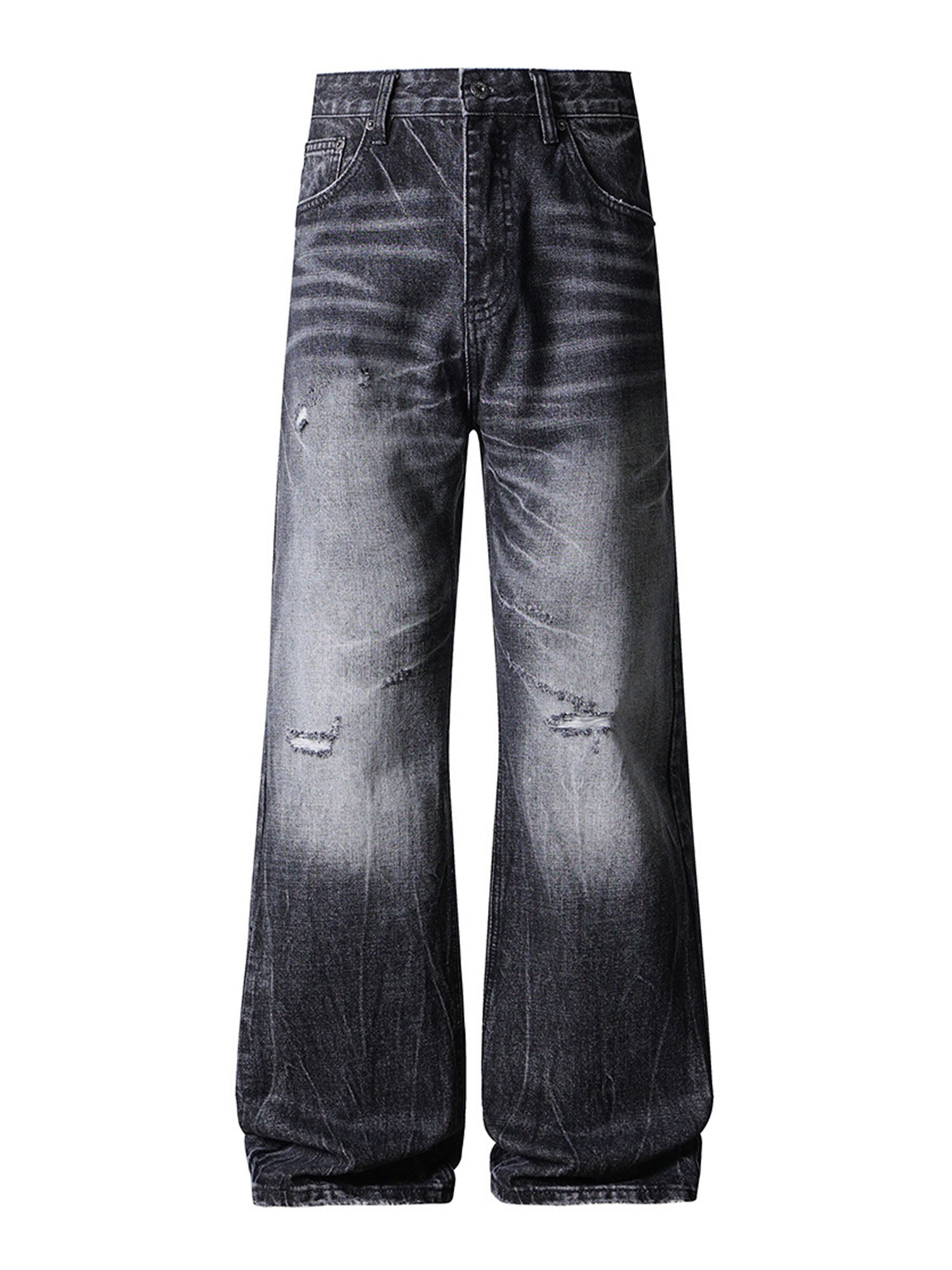 BLACK DISTRESSED BOOTCUT DENIM | STREETWEAR APPAREL | UNDEVELOPED