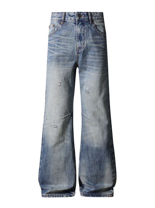 INDIGO DISTRESSED BOOTCUT DENIM | STREETWEAR APPAREL | UNDEVELOPED