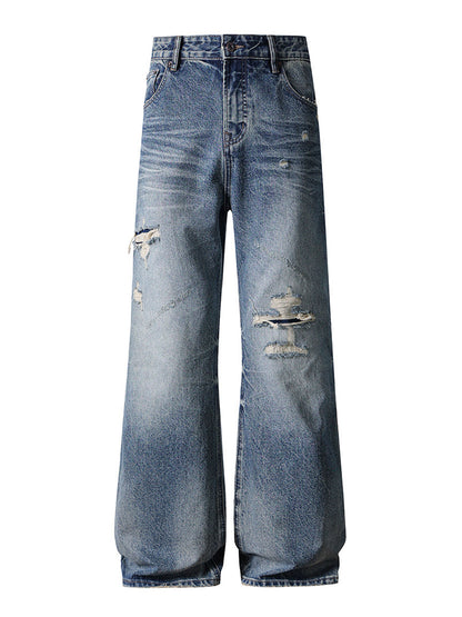 LIGHT WASH DISTRESSED BOOTCUT DENIM | STREETWEAR APPAREL | UNDEVELOPED