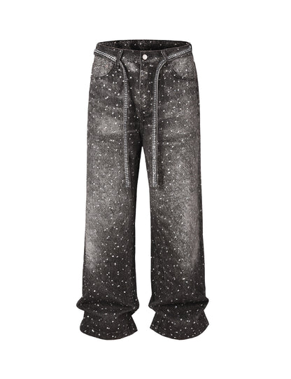 NOIR RHINESTONE DENIM Denim | STREETWEAR APPAREL | UNDEVELOPED