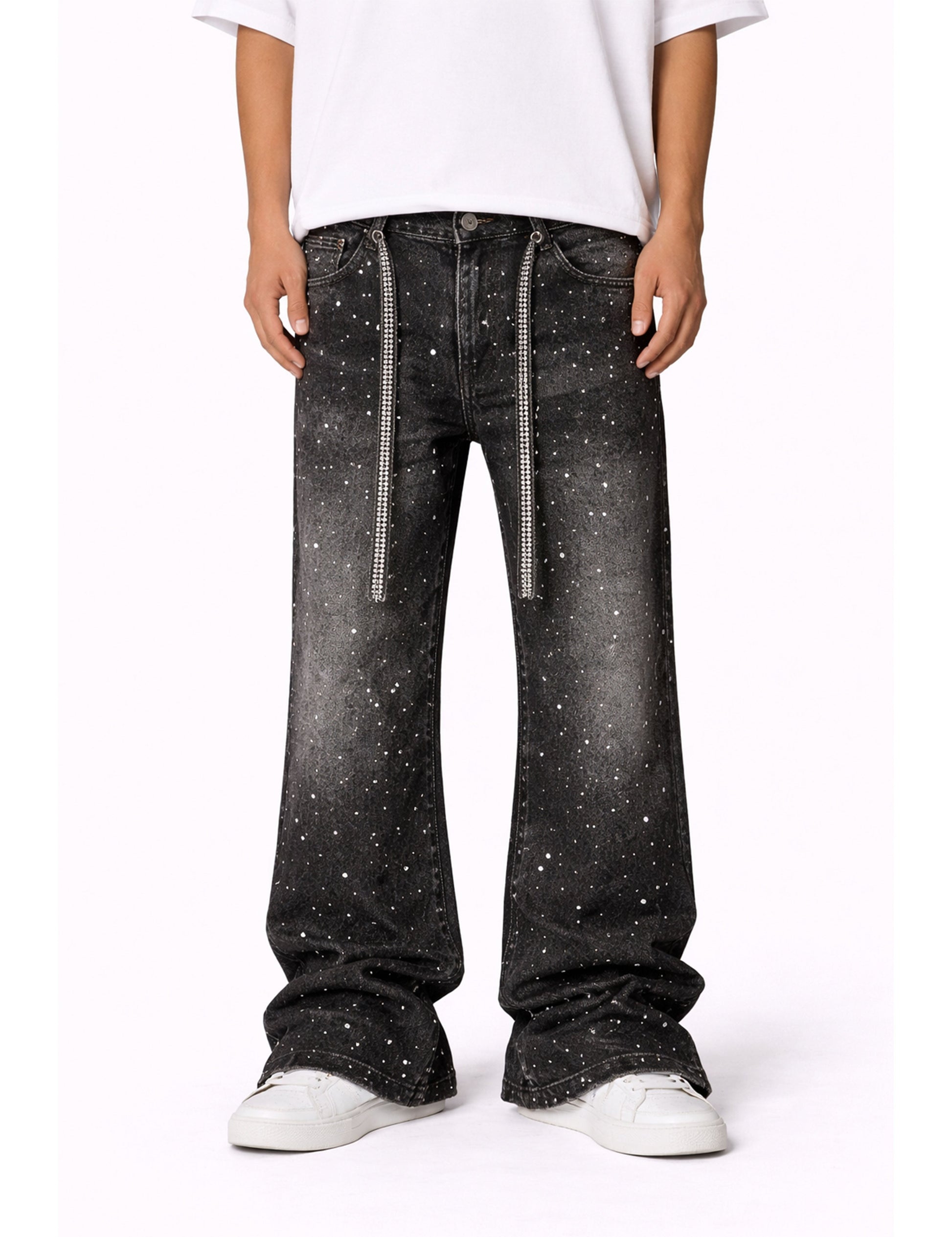 NOIR RHINESTONE DENIM Denim | STREETWEAR APPAREL | UNDEVELOPED