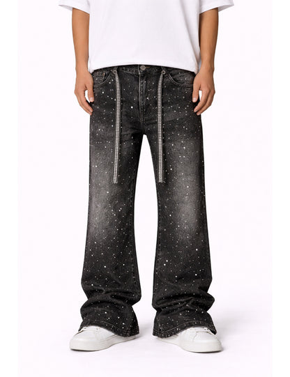 NOIR RHINESTONE DENIM Denim | STREETWEAR APPAREL | UNDEVELOPED
