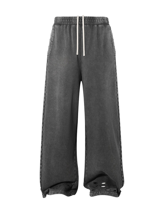 CHARCOAL DISTRESSED SWEATPANTS Sweatpants | STREETWEAR APPAREL | UNDEVELOPED