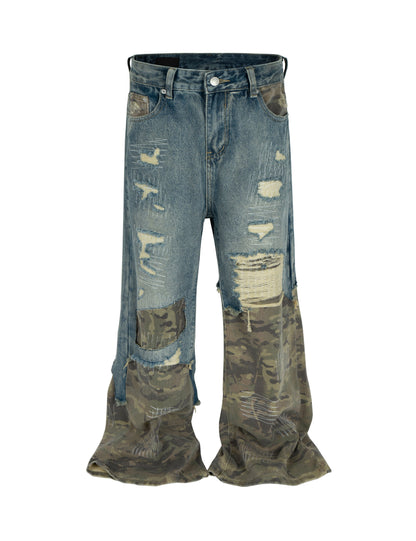 AZUL SCAB CAMO FLARE DENIM Denim | STREETWEAR APPAREL | UNDEVELOPED
