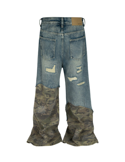 AZUL SCAB CAMO FLARE DENIM Denim | STREETWEAR APPAREL | UNDEVELOPED