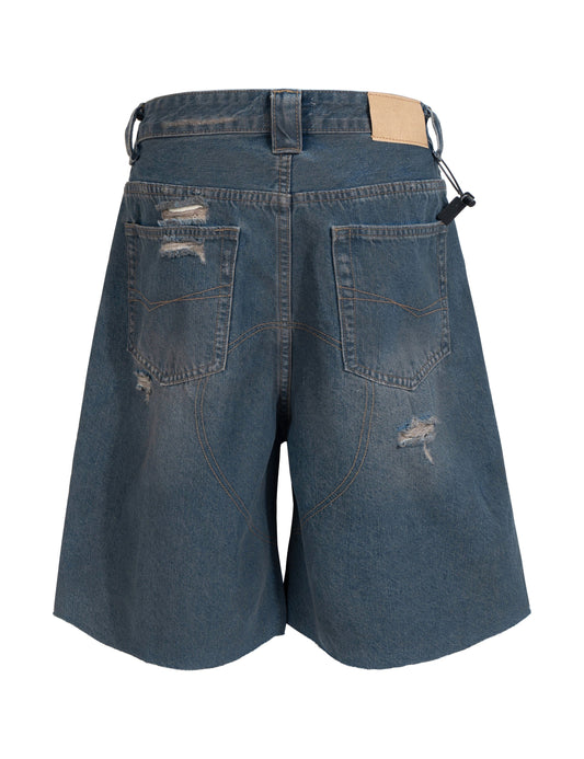 DESTROYED BIKER SHORTS Shorts | STREETWEAR APPAREL | UNDEVELOPED