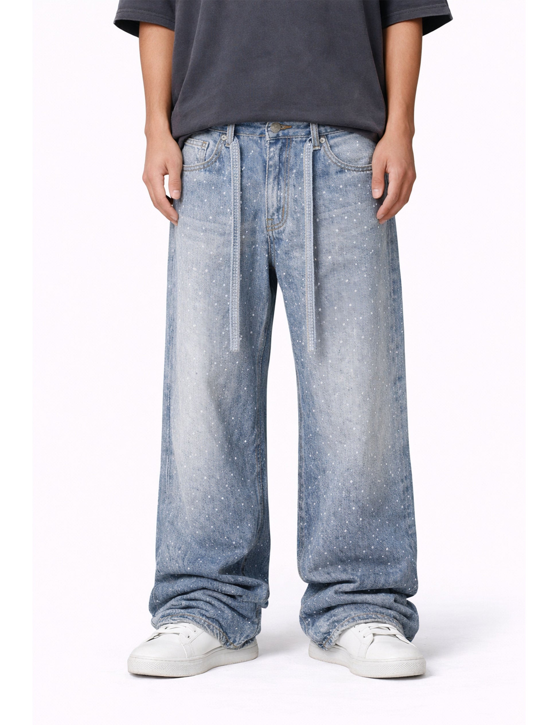AZUL RHINESTONE DENIM Denim | STREETWEAR APPAREL | UNDEVELOPED