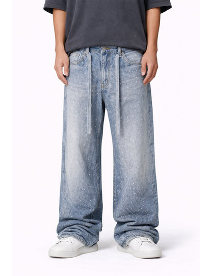 AZUL RHINESTONE DENIM Denim | STREETWEAR APPAREL | UNDEVELOPED