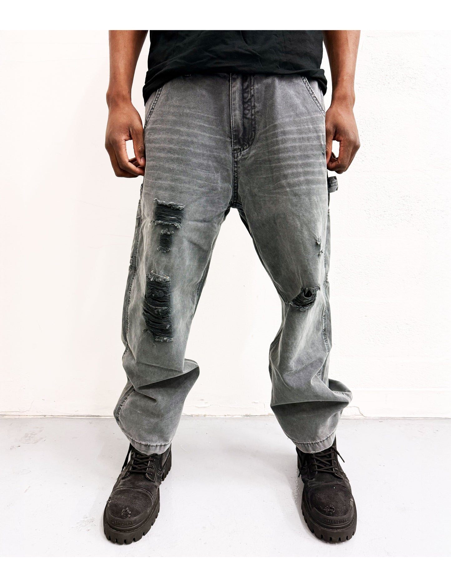 DISTRESSED CARGO DENIM Cargo Pants | STREETWEAR APPAREL | UNDEVELOPED