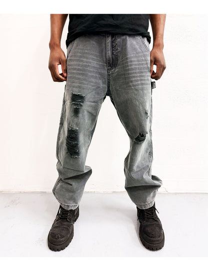DISTRESSED CARGO DENIM Cargo Pants | STREETWEAR APPAREL | UNDEVELOPED