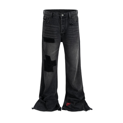 DARK PATCHWORK FLARE DENIM | UNDEVELOPED