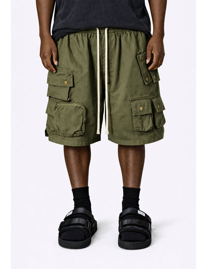 OLIVE MULTI CARGO SHORTS Cargo Shorts | STREETWEAR APPAREL | UNDEVELOPED