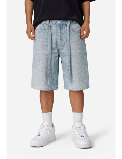 AZUL RHINESTONE SHORTS Denim Shorts | STREETWEAR APPAREL | UNDEVELOPED