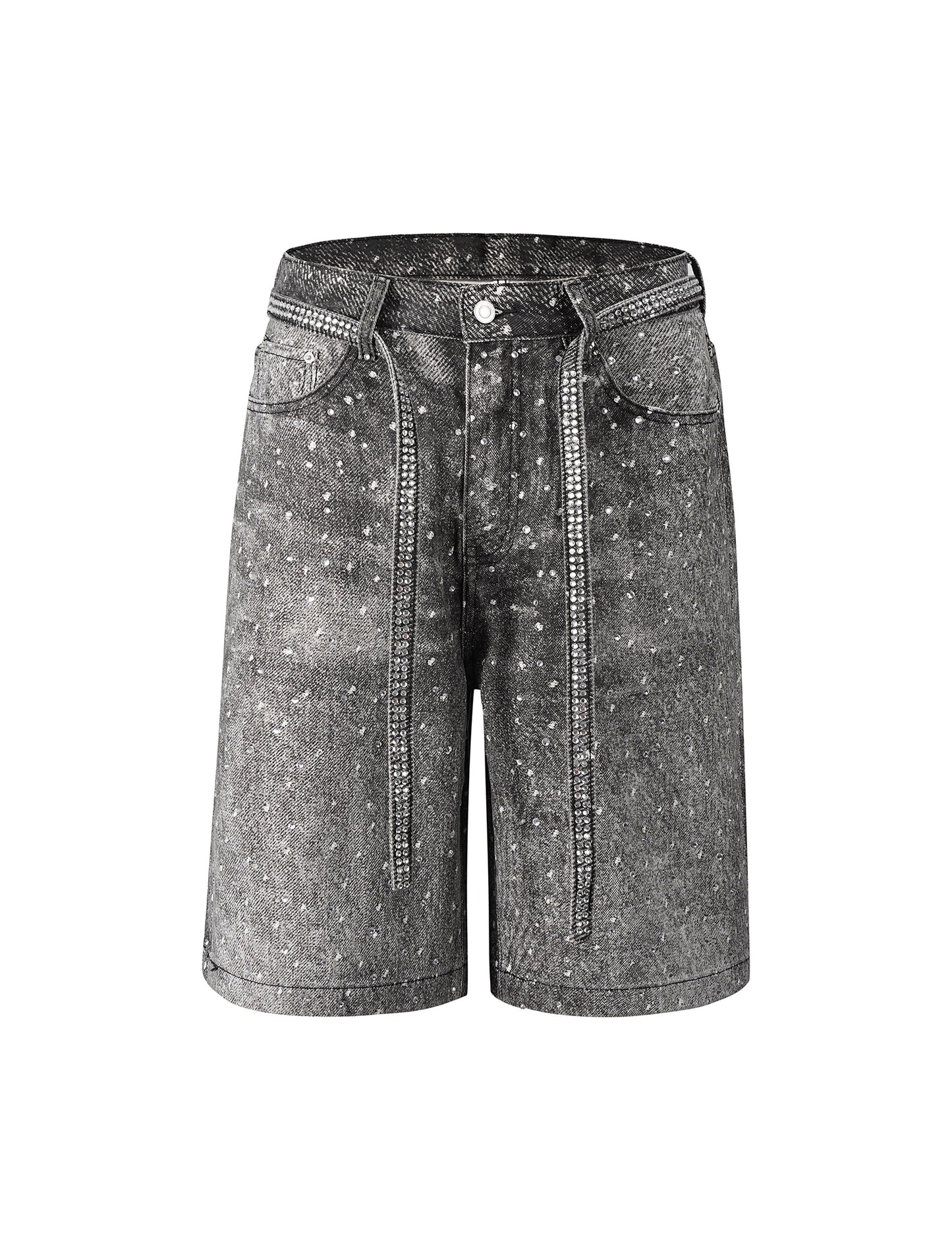 NOIR RHINESTONE SHORTS Denim Shorts | STREETWEAR APPAREL | UNDEVELOPED
