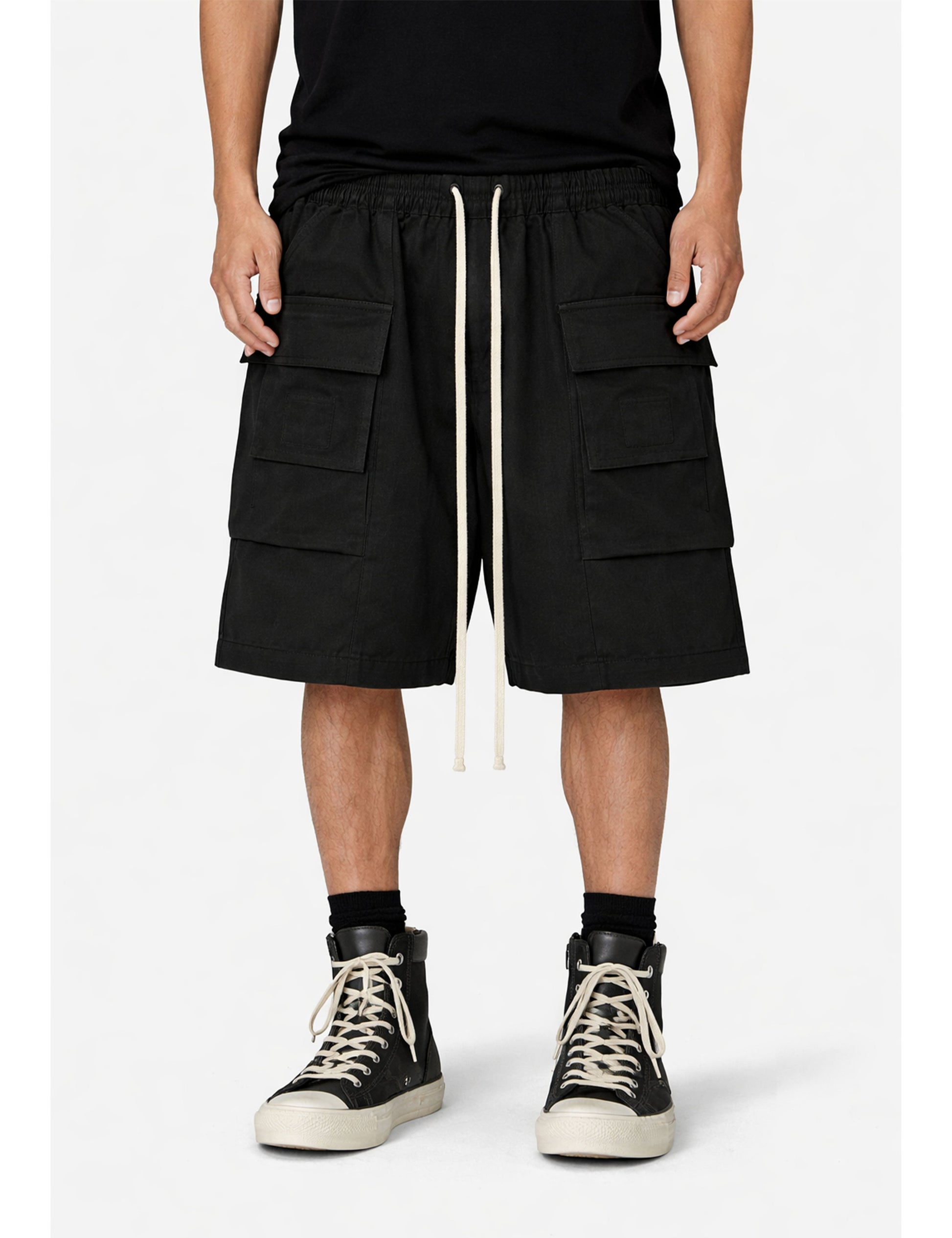 NOIR DROP-CROTCH CARGO SHORTS Cargo Shorts | STREETWEAR APPAREL | UNDEVELOPED