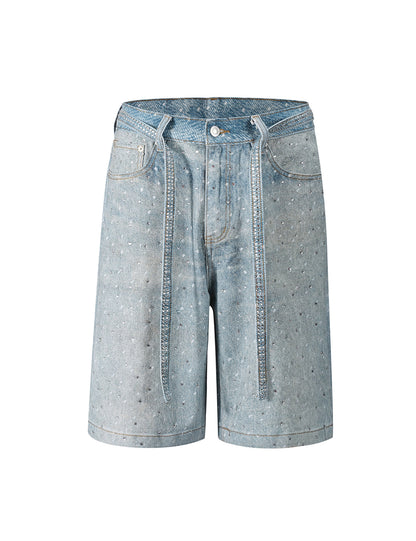 AZUL RHINESTONE SHORTS Denim Shorts | STREETWEAR APPAREL | UNDEVELOPED