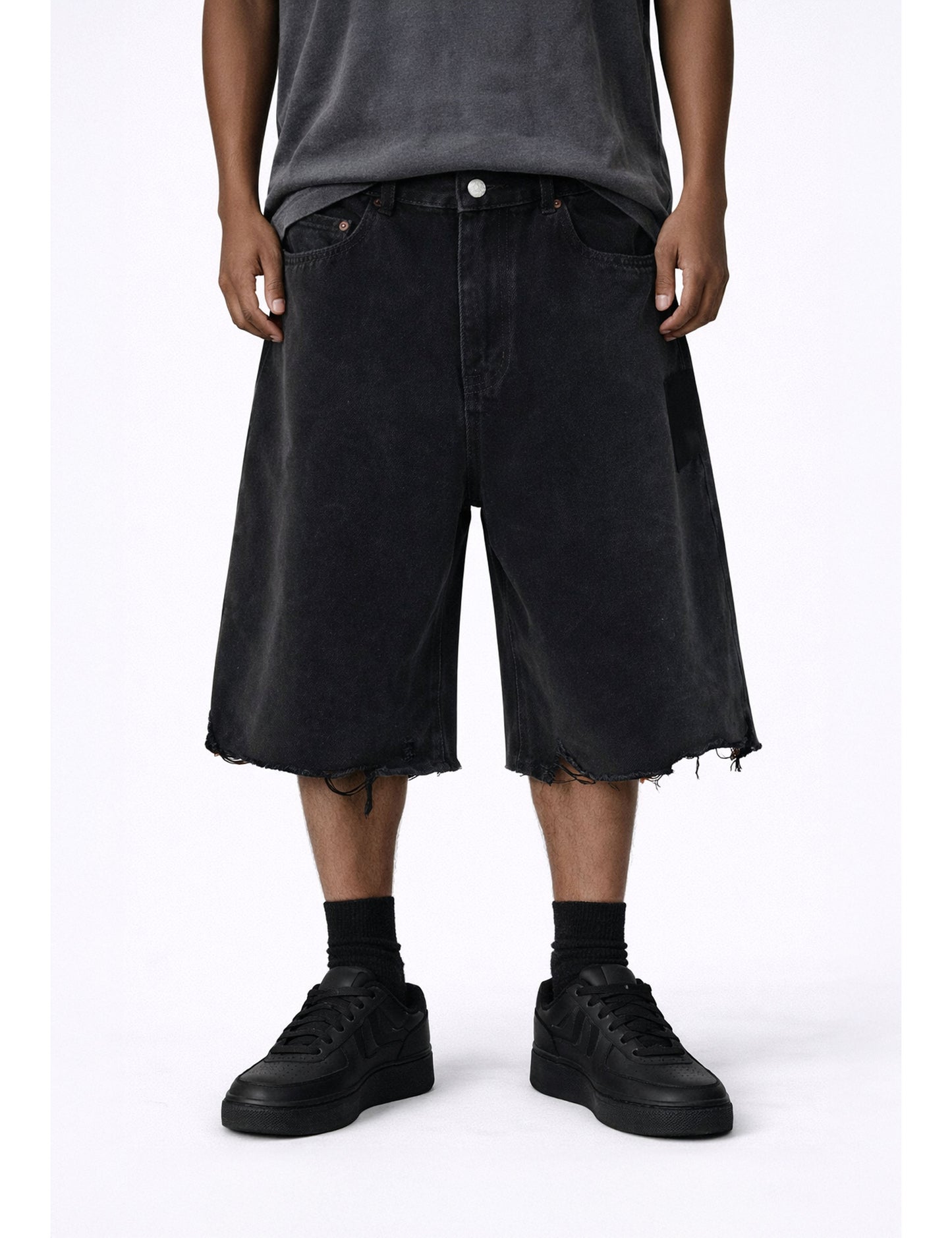 NOIR CUTOFF DENIM SHORTS Denim Shorts | STREETWEAR APPAREL | UNDEVELOPED