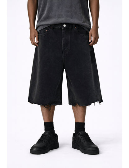 NOIR CUTOFF DENIM SHORTS Denim Shorts | STREETWEAR APPAREL | UNDEVELOPED