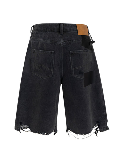 NOIR CUTOFF DENIM SHORTS Denim Shorts | STREETWEAR APPAREL | UNDEVELOPED