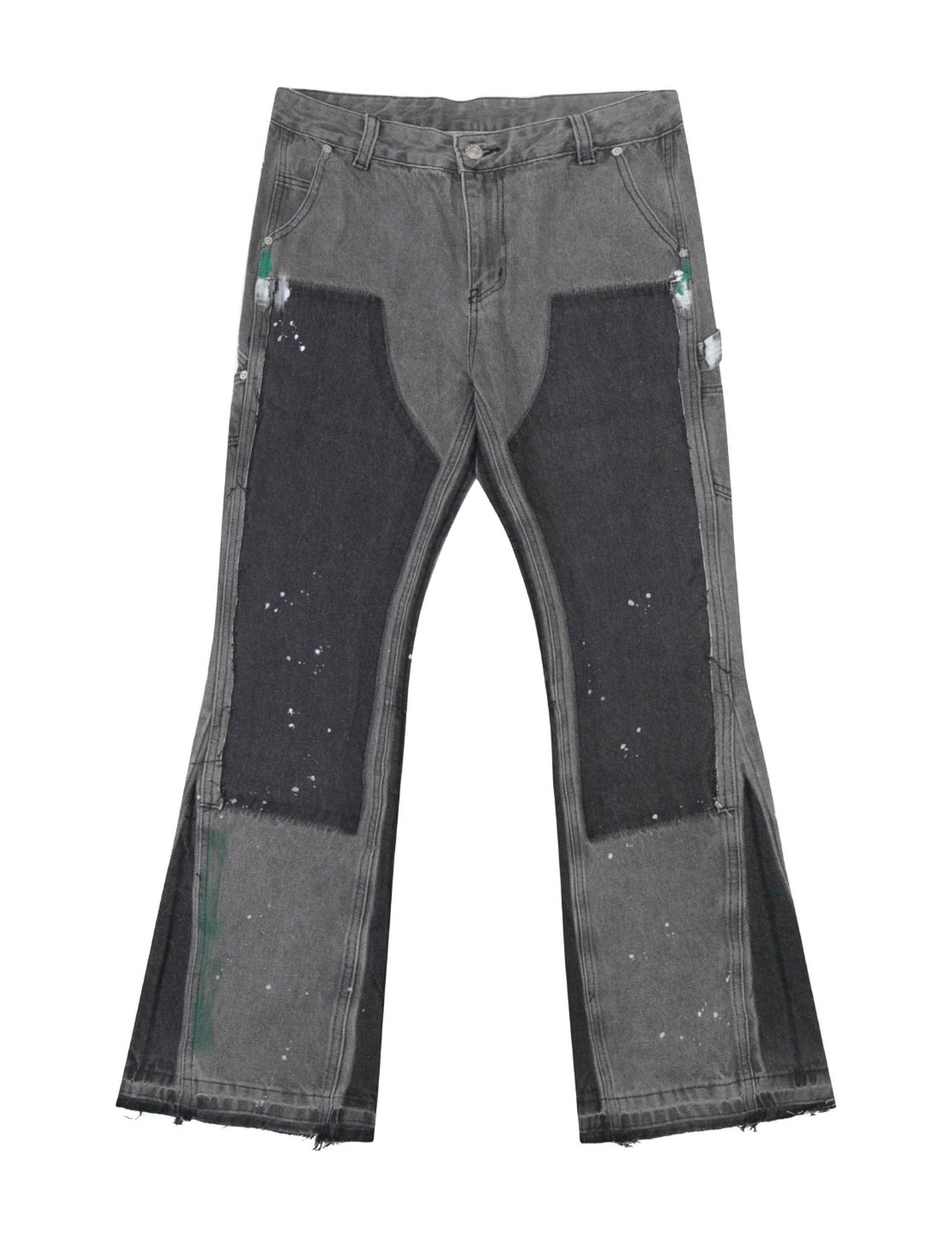 GREY SPLIT PAINTERS DENIM Denim | STREETWEAR APPAREL | UNDEVELOPED