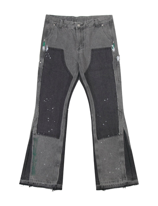 GREY SPLIT PAINTERS DENIM Denim | STREETWEAR APPAREL | UNDEVELOPED