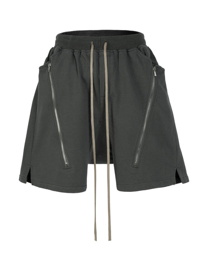 GREY ZIP DRAWSTRING CARGO SHORTS Cargo Shorts | STREETWEAR APPAREL | UNDEVELOPED