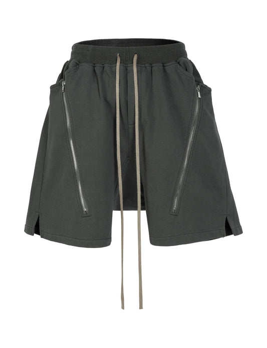 GREY ZIP DRAWSTRING CARGO SHORTS Cargo Shorts | STREETWEAR APPAREL | UNDEVELOPED