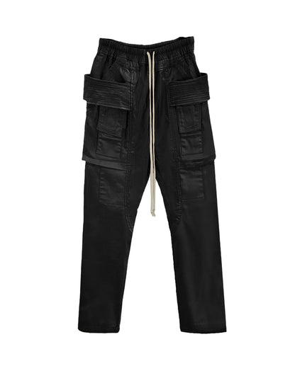 WAXED DROP-CROTCH DRAWSTRING CARGO PANTS Cargo Pants | STREETWEAR APPAREL | UNDEVELOPED