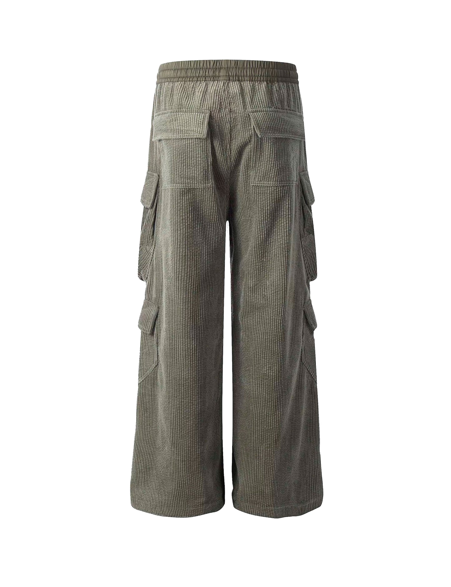 GREY CORDUROY DRAWSTRING CARGO PANTS Cargo Pants | STREETWEAR APPAREL | UNDEVELOPED