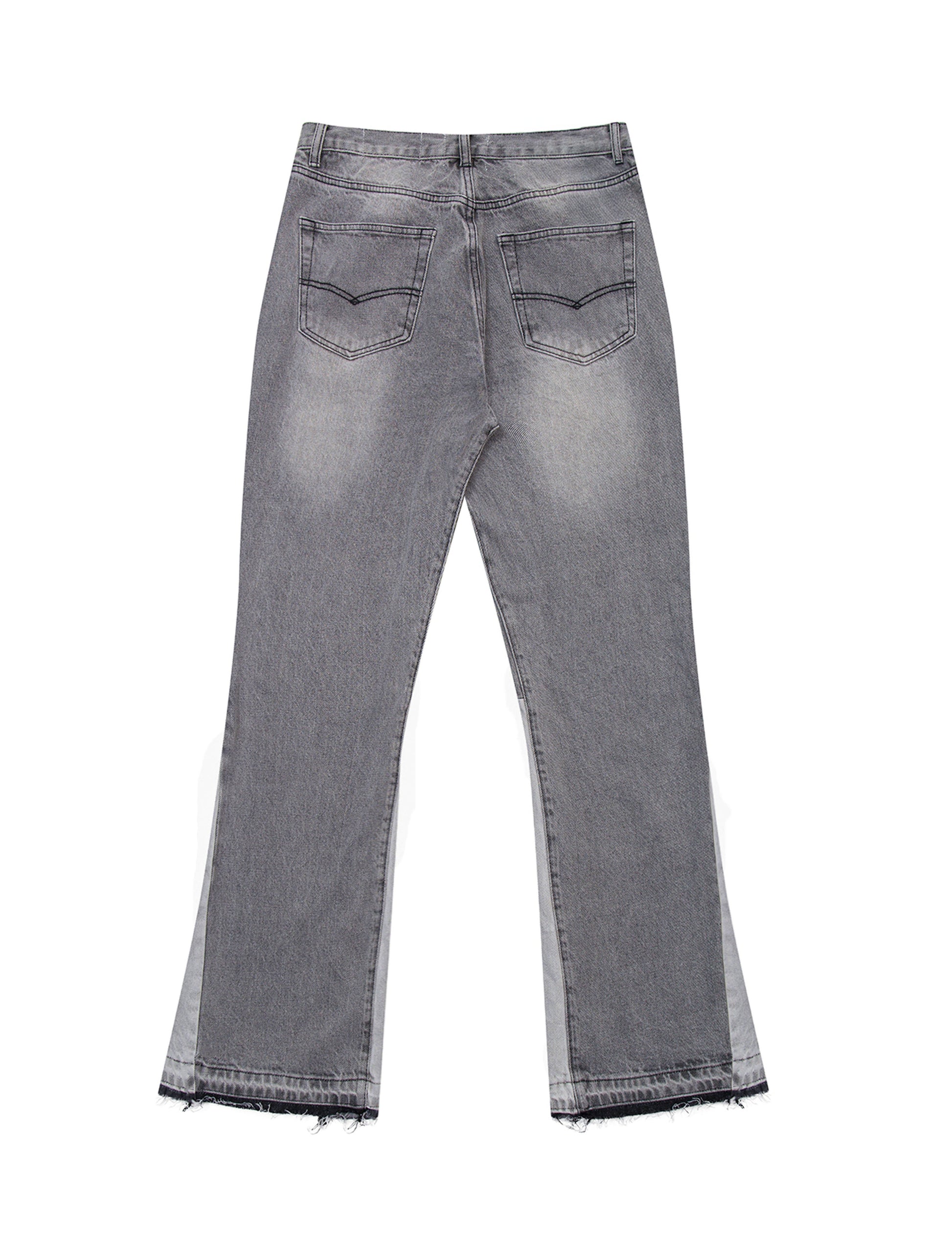 GREY SPLIT FLARE DENIM Denim | STREETWEAR APPAREL | UNDEVELOPED